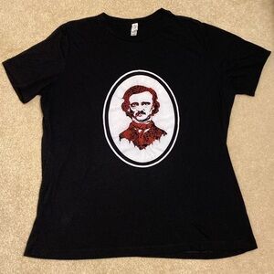 Edgar Allan Poe Black Short Sleeve T-Shirt Size L